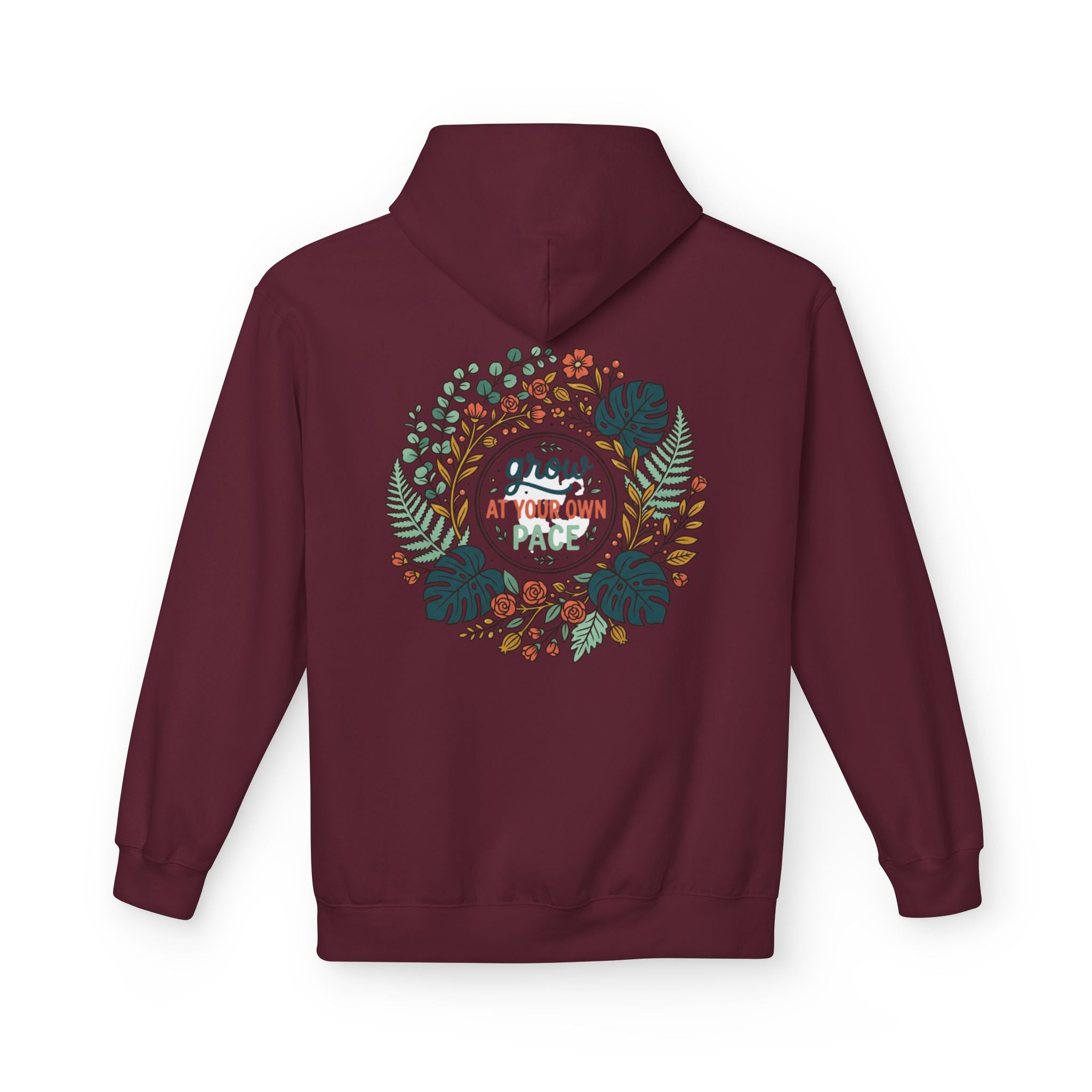 Grow At Your Own Pace Floral Hoodie