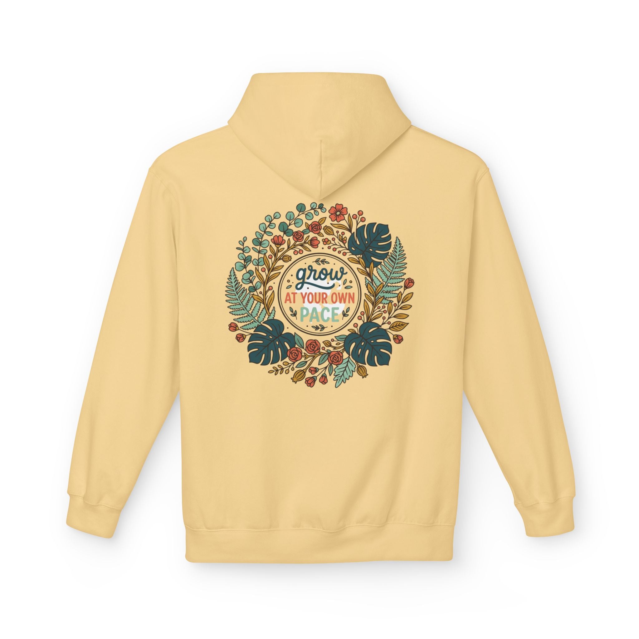 Grow At Your Own Pace Floral Hoodie