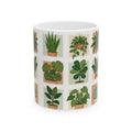 Houseplant Ceramic Mug — 11oz/15oz Potted Plant Coffee Cup