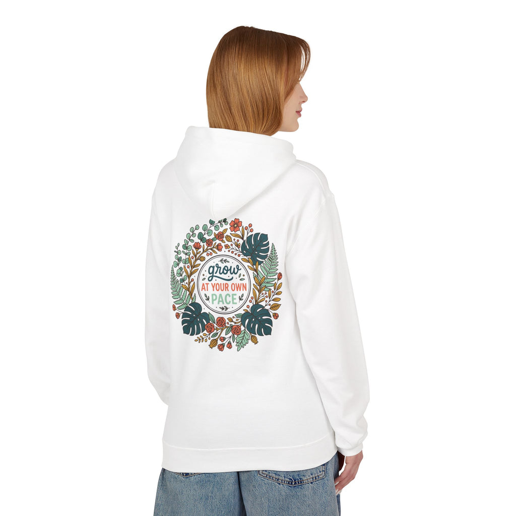 Grow At Your Own Pace Floral Hoodie