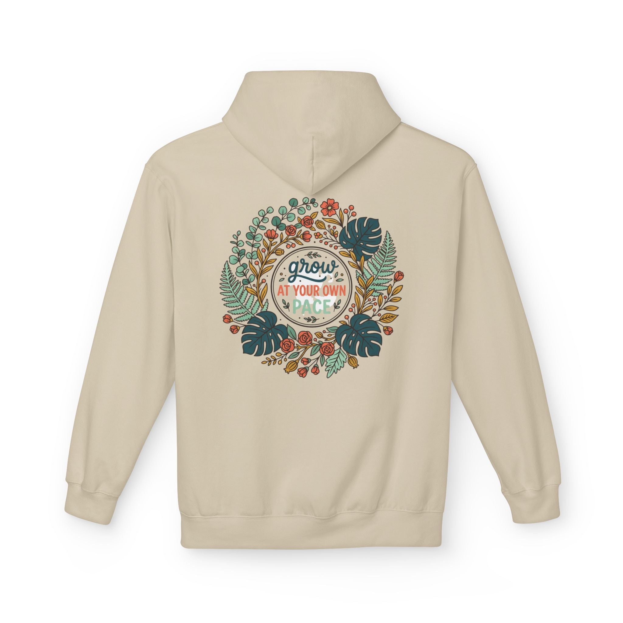 Grow At Your Own Pace Floral Hoodie