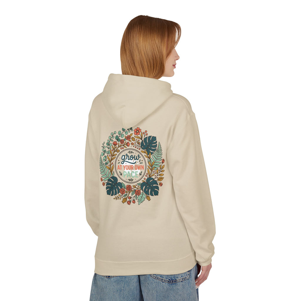 Grow At Your Own Pace Floral Hoodie