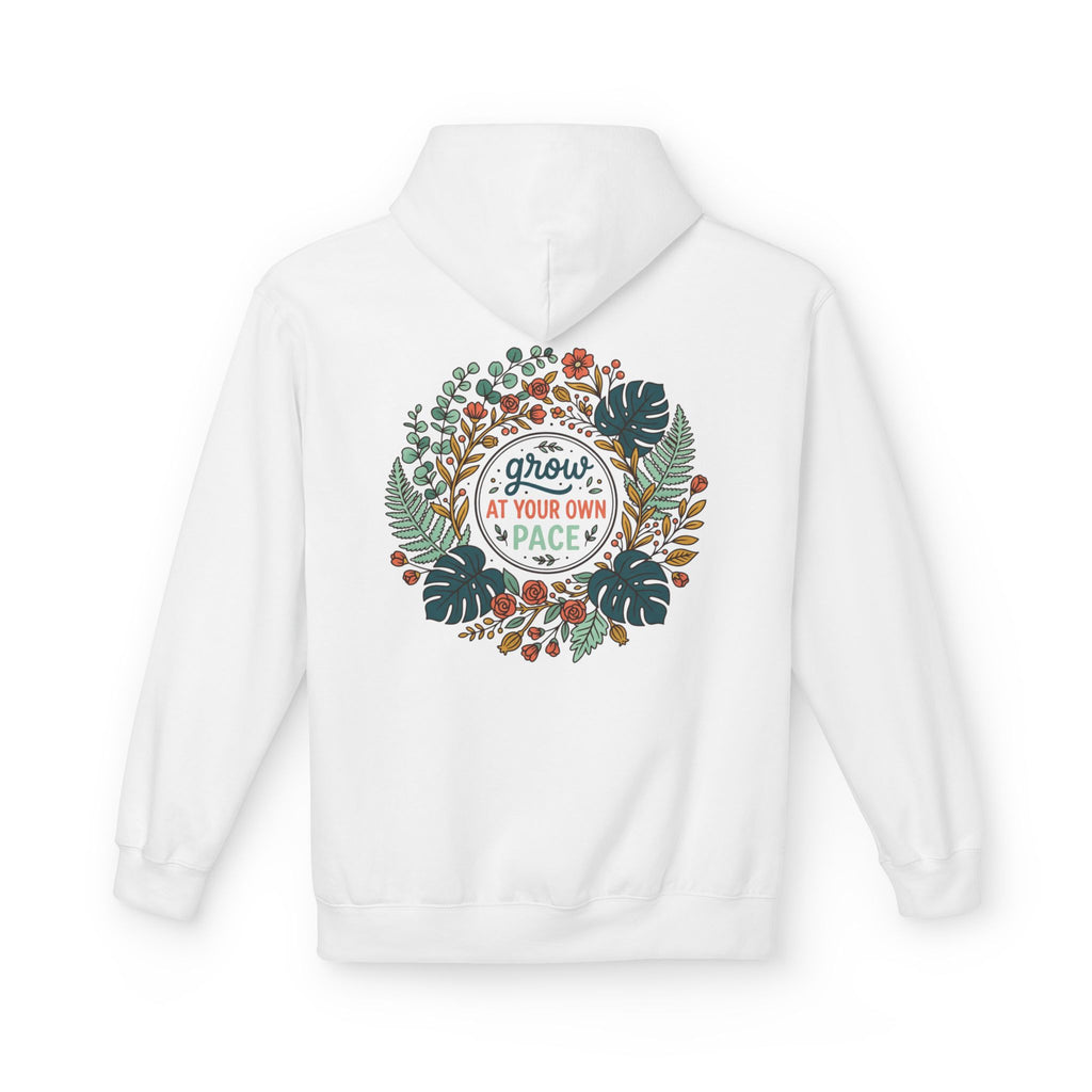 Grow At Your Own Pace Floral Hoodie