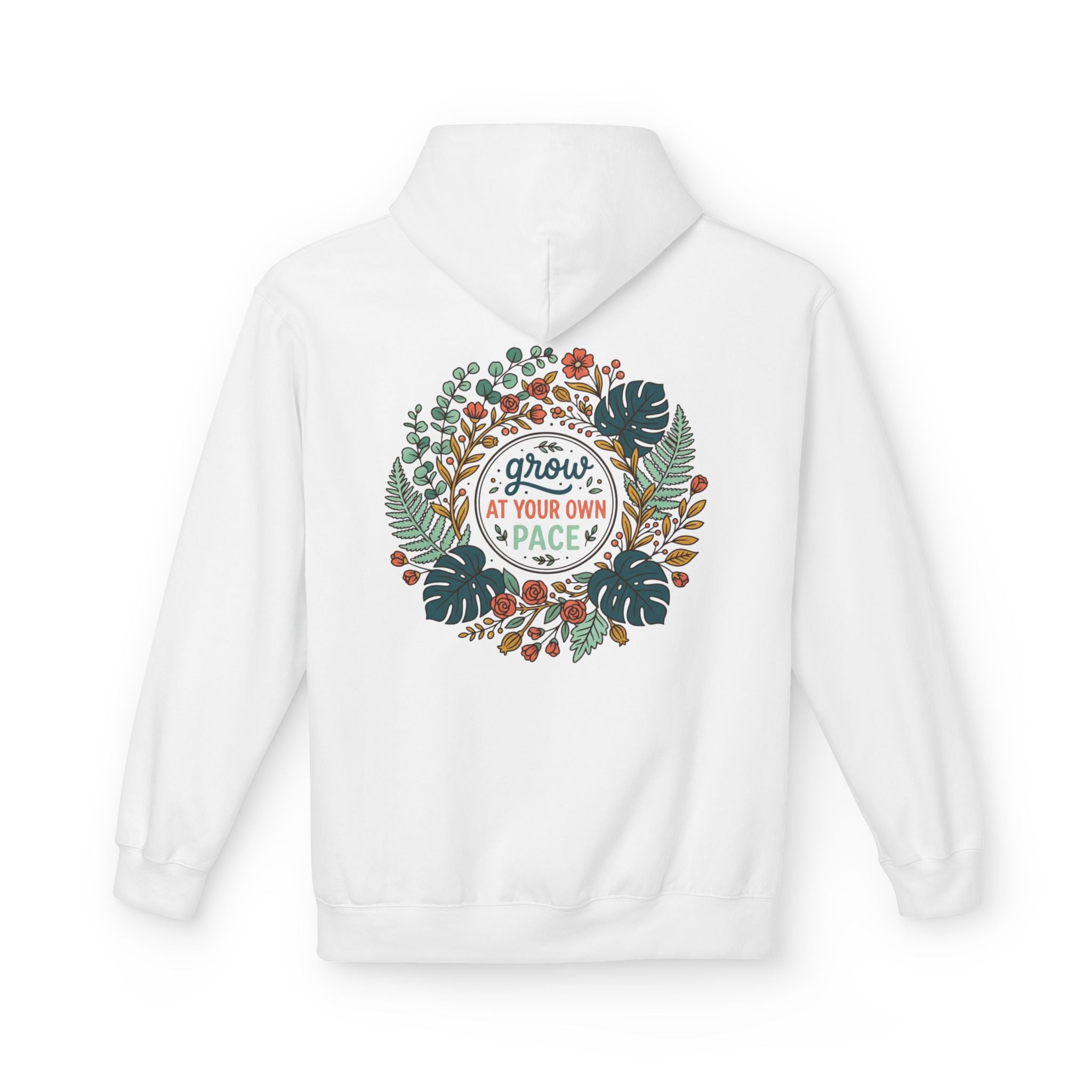 Grow At Your Own Pace Floral Hoodie