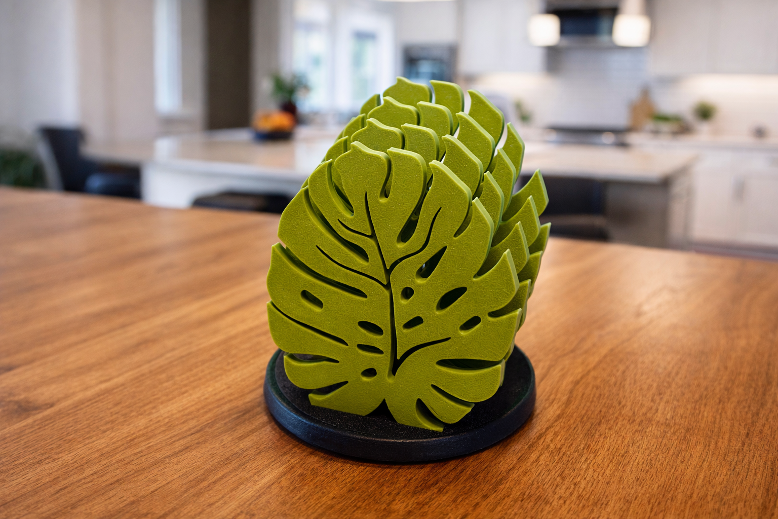 Monstera Plant Leaf Coasters – Set of 4