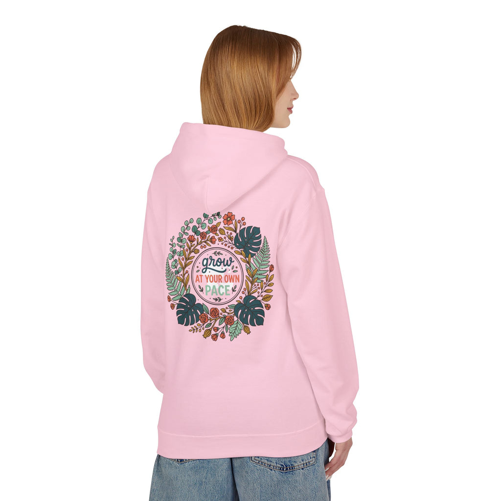 Grow At Your Own Pace Floral Hoodie