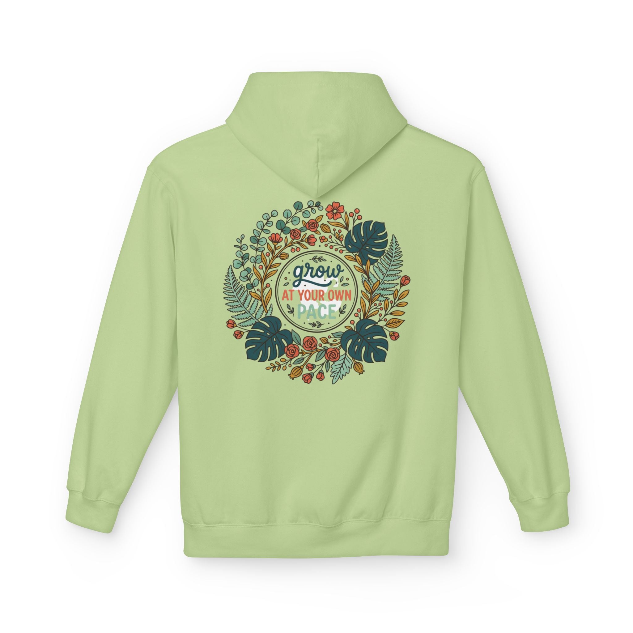 Grow At Your Own Pace Floral Hoodie
