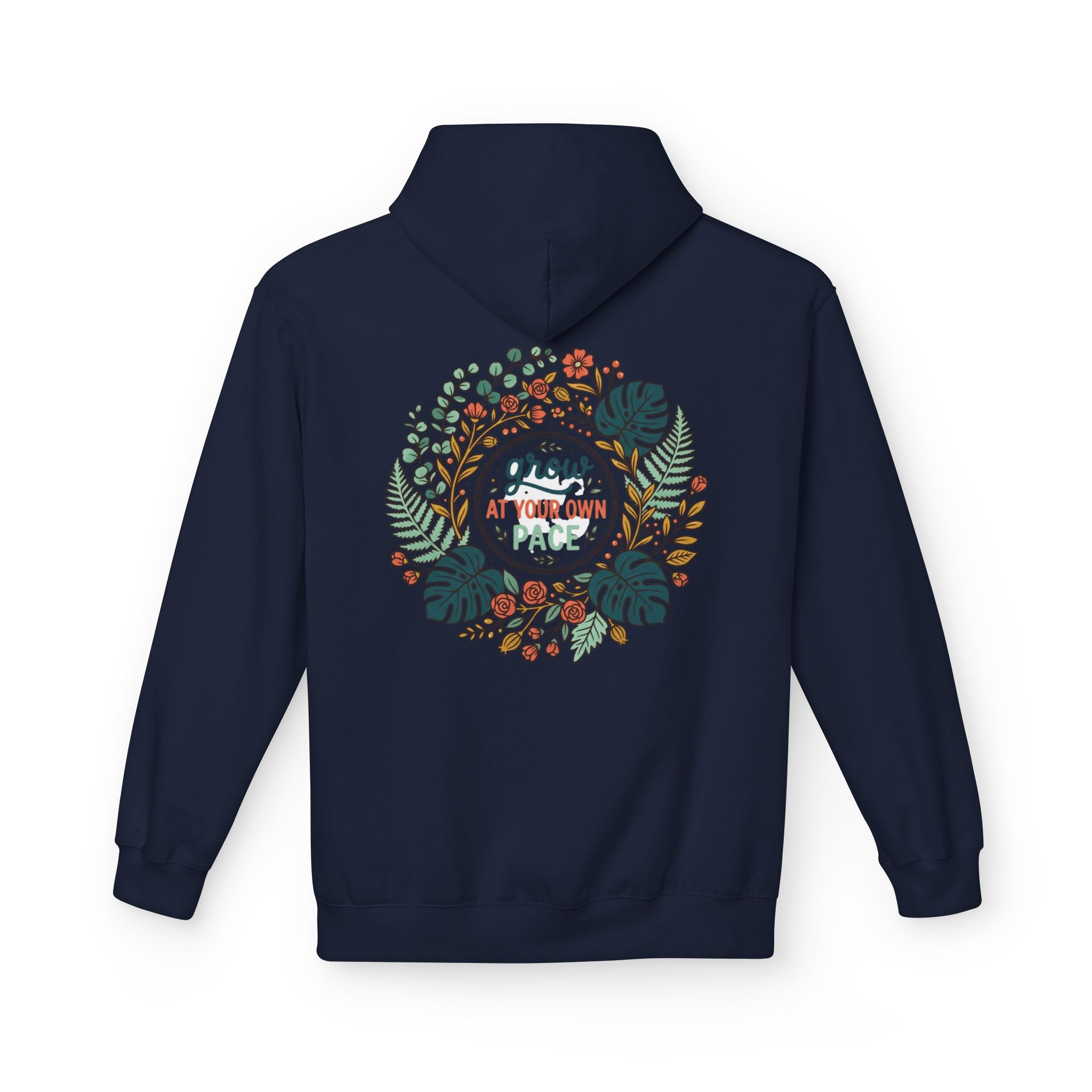 Grow At Your Own Pace Floral Hoodie