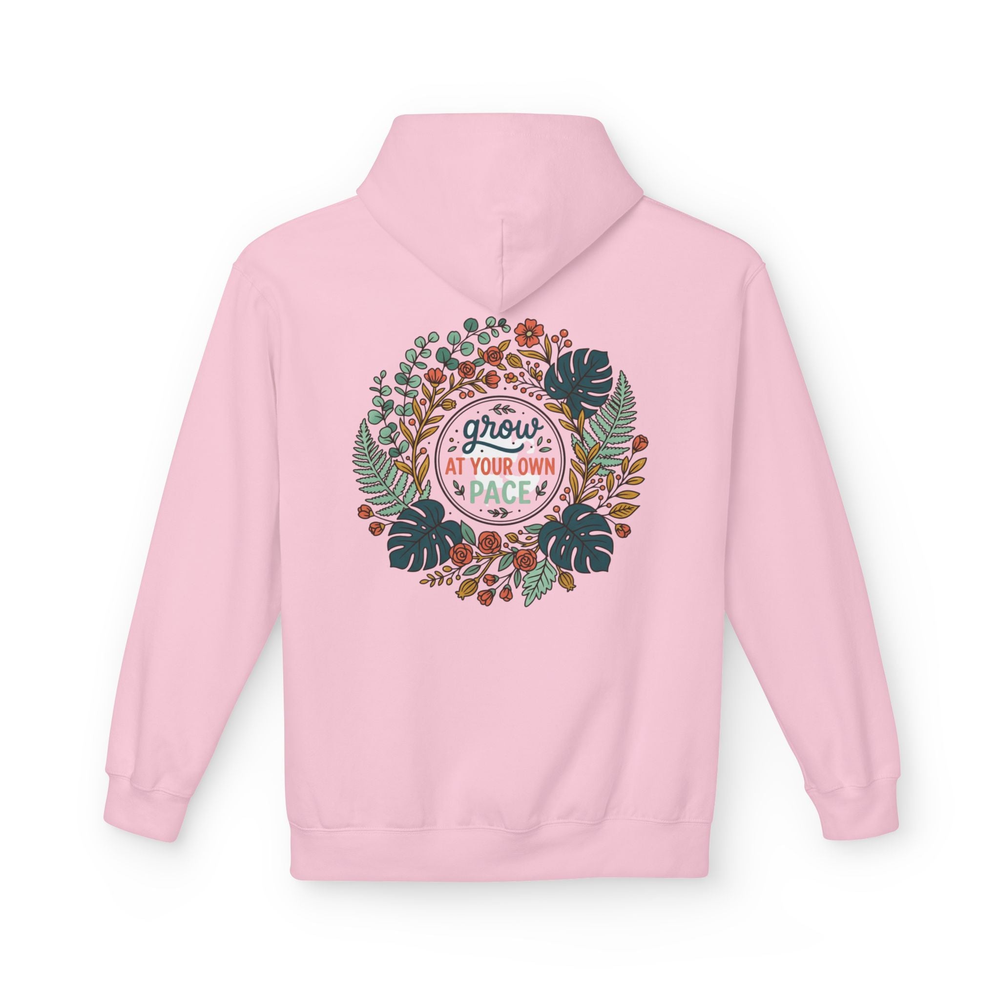 Grow At Your Own Pace Floral Hoodie