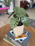 Monstera plant with magnetic coasters 3d printed